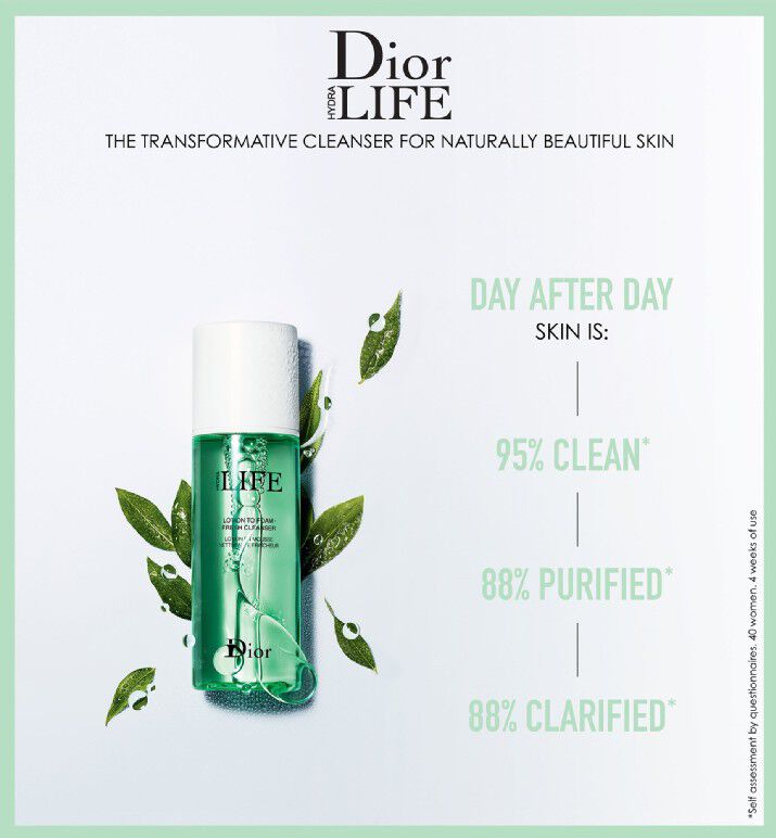 Dior lotion to foam cleanser clearance