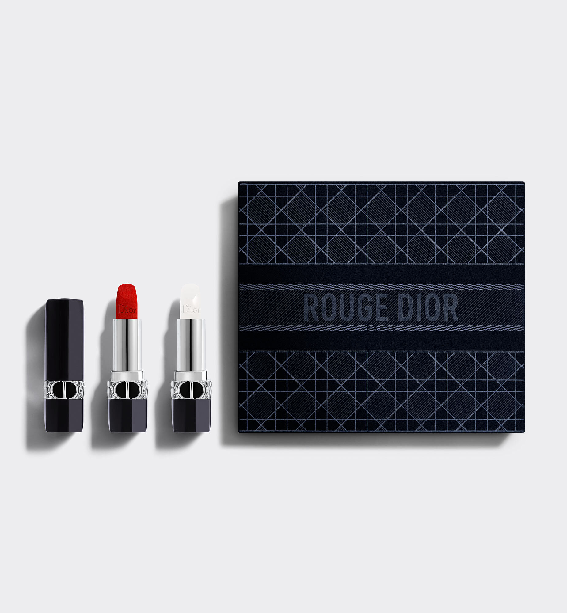 Gift Set Dior Rouge Velvet 999  Son Dưỡng Satin Balm 000 Diornatural  Thế  Giới Son Môi