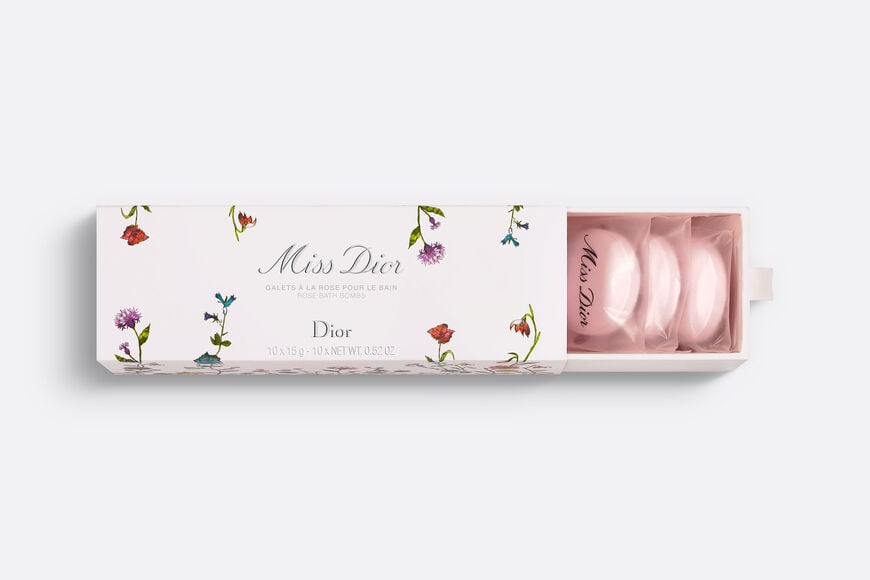 Dior - Miss Dior Galets à la Rose pour le Bain - édition couture Millefiori Boule de bain parfumée - 10 galets effervescents Ouverture de la galerie d'images