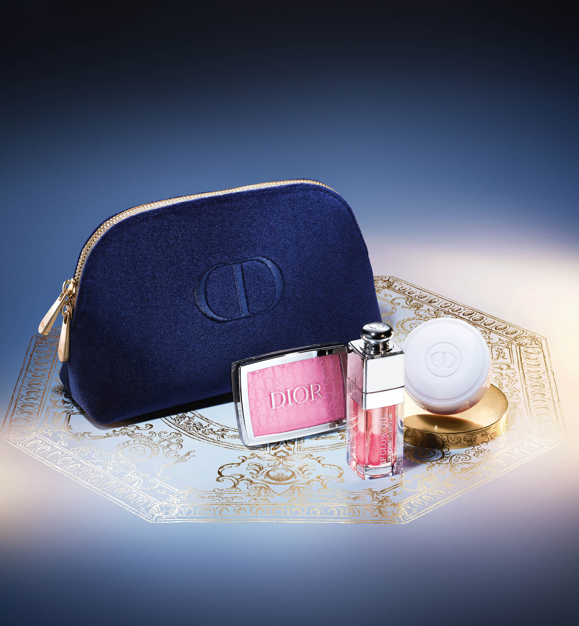 Dior Beauty WHITE Makeup Bag / Purse Medium Size