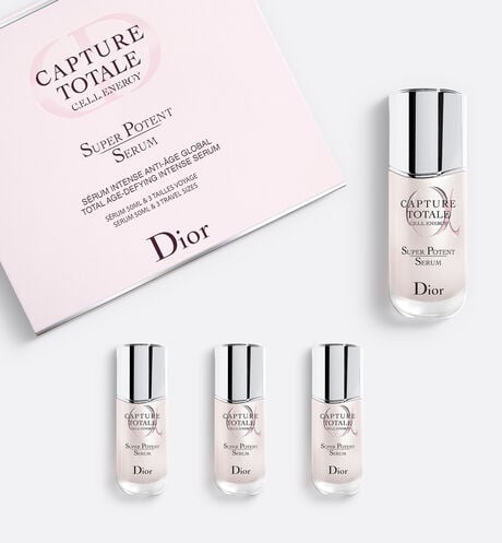 Dior - Capture Totale Super Potent Serum Sérum intenso antiedad global en formato 50 ml y tres sérums tamaño viaje