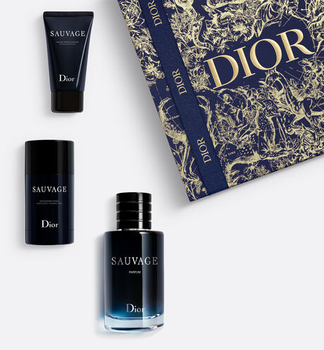 Dior - Sauvage Parfum Set - Limited Edition Fragrance set - parfum, after-shave balm and deodorant