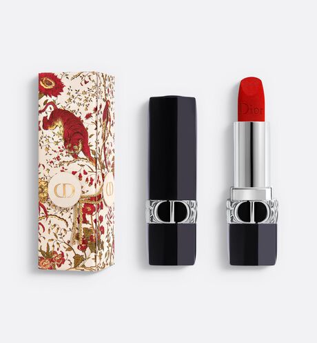 Dior - Rouge Dior - Chinees Nieuwjaar Limited Edition Navulbare lipstick - couture kleur - langhoudende florale lipverzorging