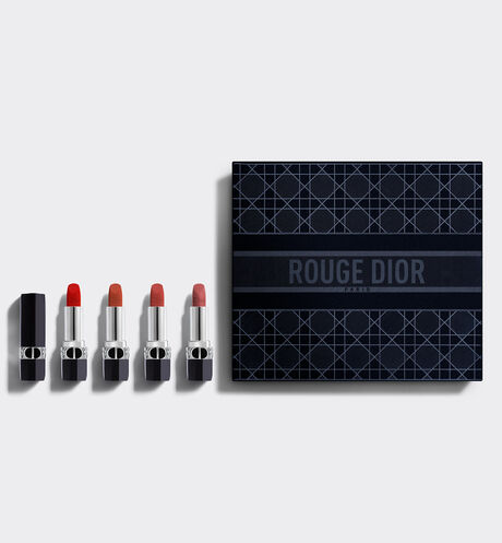 Dior - 루즈 디올 컬렉션 세트 디럭스 컬렉션 - 4가지 립스틱으로 구성된 - 꾸뛰르 컬러 & 플로럴 립 케어