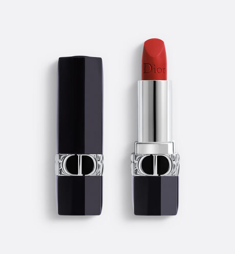 Dior - Rouge Dior Barra de labios recargable con 4 acabados couture: satinado, mate, metalizado y nuevo aterciopelado