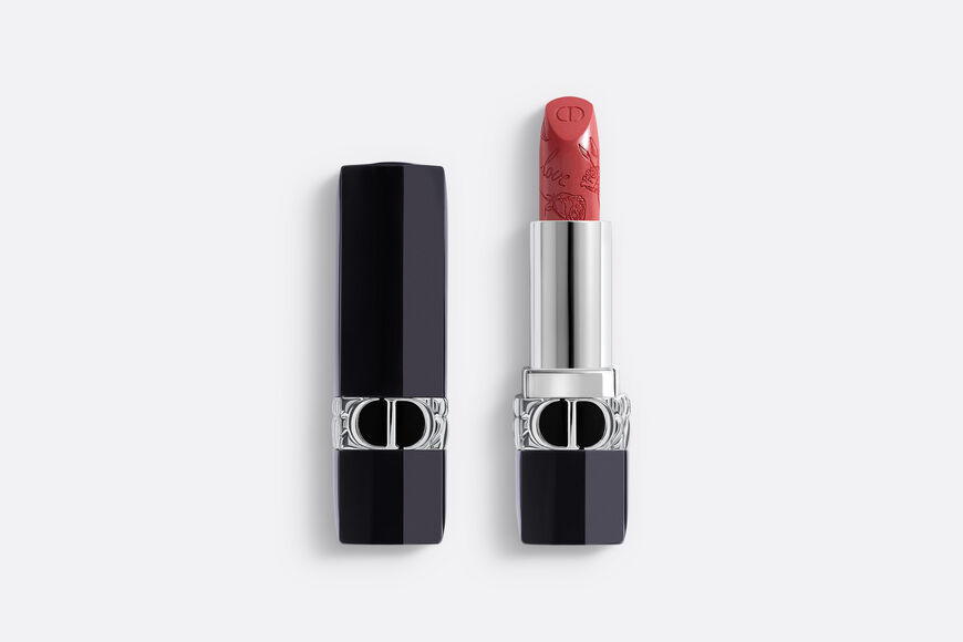 Dior - Rouge Dior - Mother's Day Limited Edition Couture color lipstick - engraved with words of love - satin, matte and metallic finishes - floral lip care - comfort and long wear - 3 Open gallery